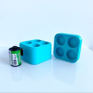 35mm Film holder storage container - 3D Printed Aqua blue. Film not included